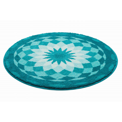 Tapis de salle de bain garden of peace vert rond 80 cm