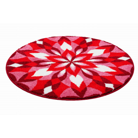 Tapis de salle de bain wings of joy rouge rond 80 cm