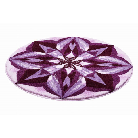 Tapis de salle de bain meaningfulness violet rond 80 cm