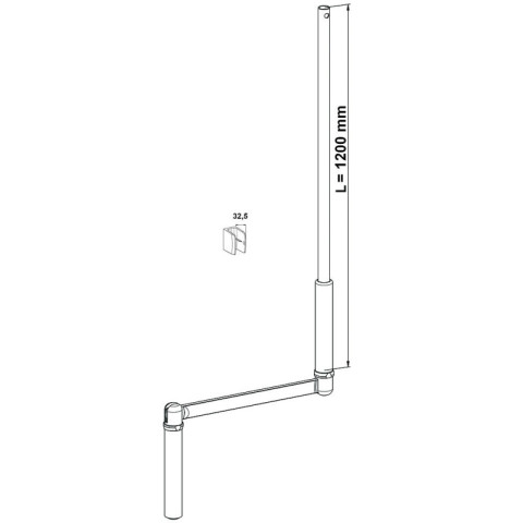 Manivelle de volet roulant 1500 mm ø 9,4 / 12 mm