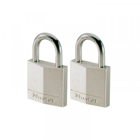 Master lock - 093257 - lot de 2 cadenas à clé 40 mm avec anse 22 mm et 38 mm