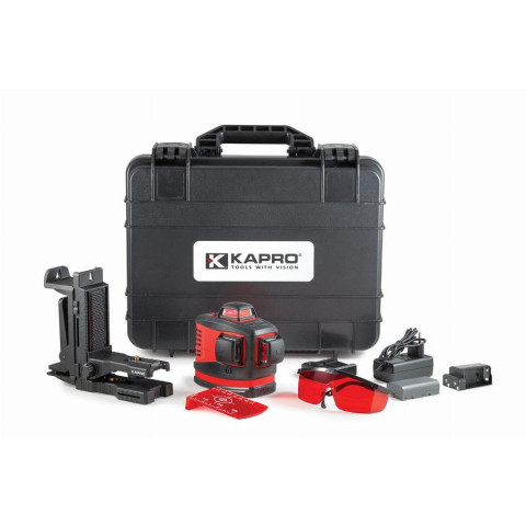 Laser 3D rouge KAPRO + mallette rigide + accessoires modèle 883 - 5883