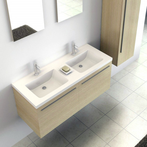 Meuble salle de bains 120 cm + colonne -legno