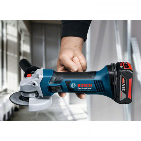 Meuleuse angulaire 18v bosch professional ss fil gws 18-125 v-li + 2 batteries 6,0 ah + chargeur rapide + coffret