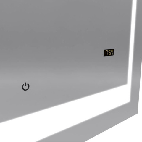 Miroir salle de bain LED auto-éclairant 100x70x4.5cm - CHRONOS Aurlane - MIR013