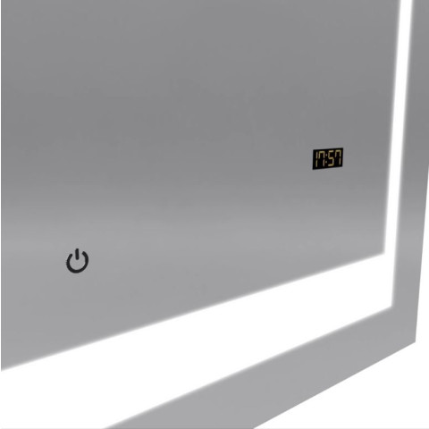 Miroir salle de bain LED auto-éclairant 70x90cm - CHRONOS Aurlane - MIR012