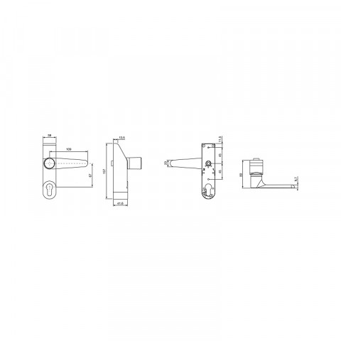 Module extérieur bqdc pour serrure antipanique alpha