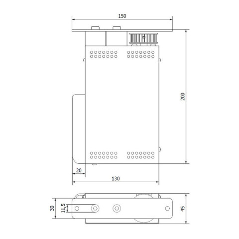 Moteur widoor radio connecté