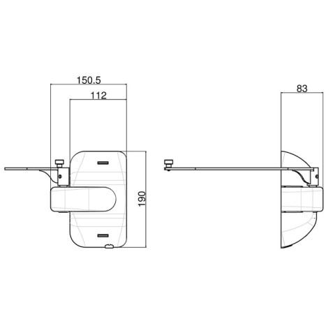 Motorisation filaire wibat applique gauche