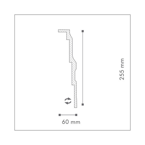 Moulure ad21 polyuréthane arstyl (255 mm x 60 mm) - nmc noël & marquet