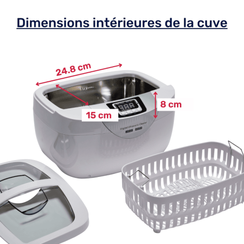 Bpac nettoyeur ultrason 2,5 litres 70watts domestique pour la maison