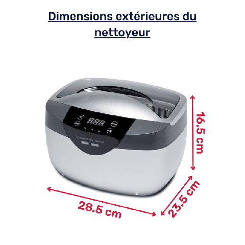 Bpac nettoyeur ultrason 2,5 litres 120 watts domestique