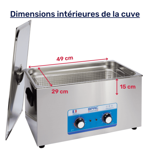 Bpac nettoyeur ultrasons 20 litres analogique