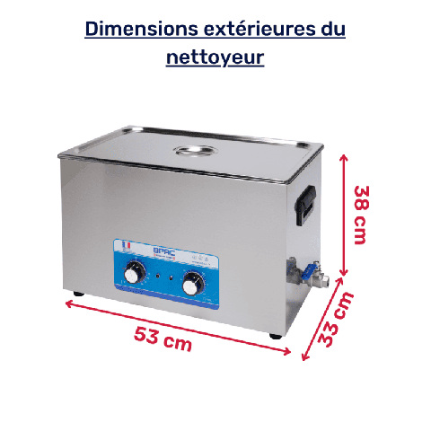 Bpac nettoyeur ultrasons 28 litres analogique