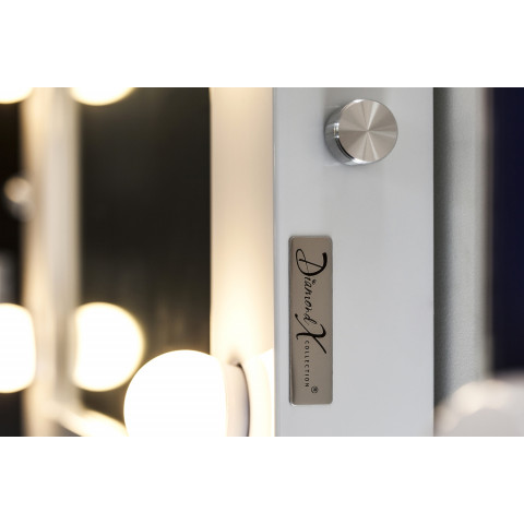 Miroir de maquillage hollywood brillant blanc lampes led blanches froides k113cw