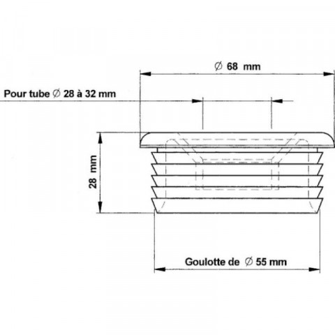 Nez de jonction pour tube de chasse 44903