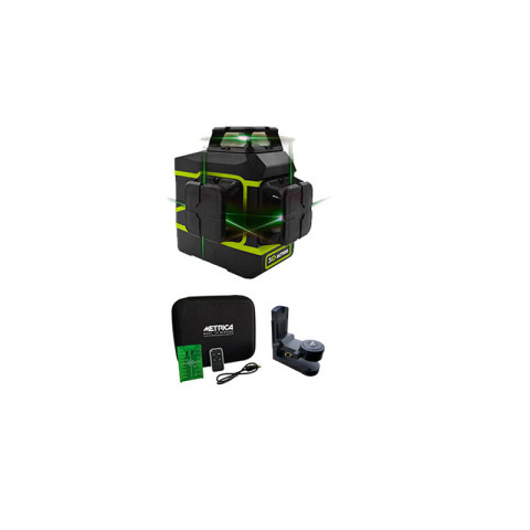 Niveau 3D ACTION GREEN - METRICA - avec support mural - 61438
