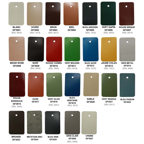 Gouttière aluminium demi-ronde 2 mètres développé 270