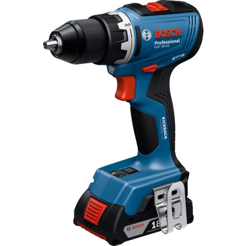 Perceuses-visseuses sans-fil à percussion - GSR 18V-65 - BOSCH - avec 3 batteries ProCORE18V 4.0Ah - chargeur - L-Boxx - 06019N3208