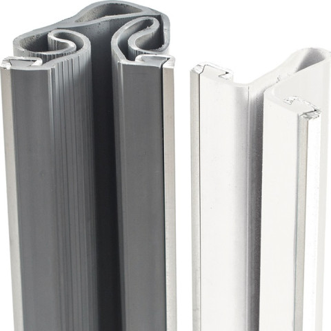 Profilé protège-doigts usage extérieur outdoor elton à visser - gris caoutchouc l.2 m - 4903100