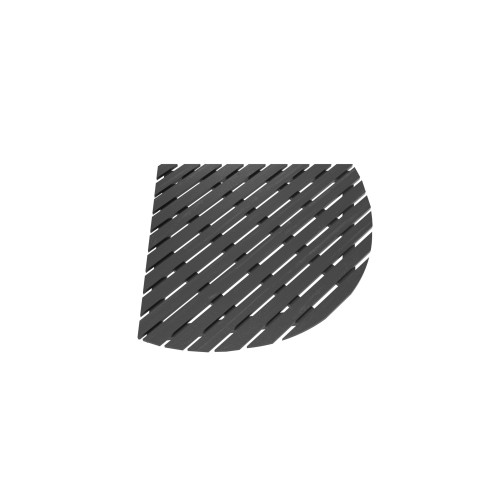 Caillebotis en bois composite gris pour cabine 1/4 de cercle - dimensions 77 x 77 x 3.2 cm Aurlane - CAI046