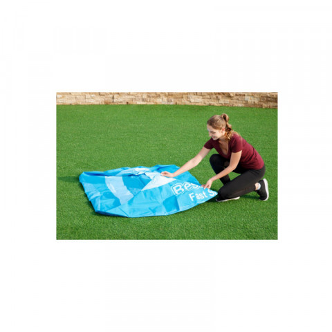 Pack bestway piscine auto-portante ronde - fast set - 183 x 51 cm - tapis de sol - 305 x 305 cm