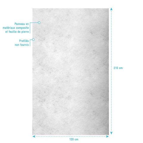Panneau mural Pierre Finition Light Grey - STONE’IT LIGHT GREY Aurlane - Dimensions au choix