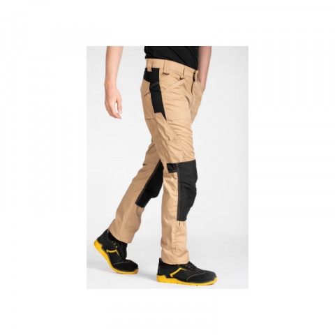 Pantalon de travail normé rica lewis - homme - taille 40 - multi poches - coupe droite - beige - mobilon