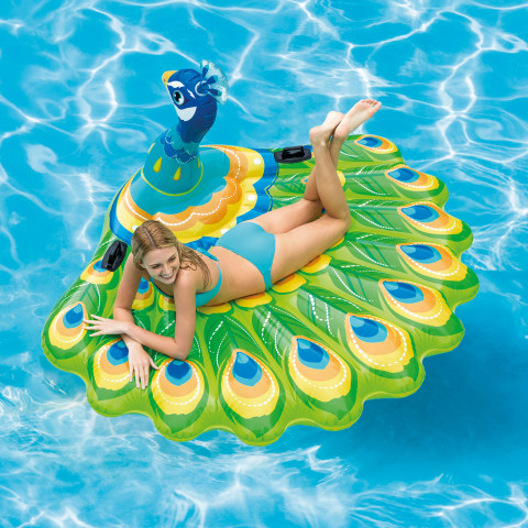 intex grande bouee paon gonflable pour piscine distriartisan