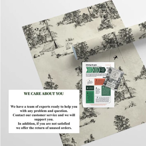 Papier peint Alien toile de Jouy - ALIEN TOILE BLACK++