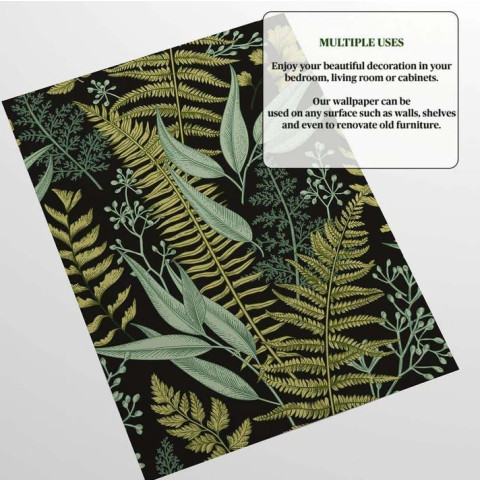 Papier peint botanique foncé - BOTANICAL