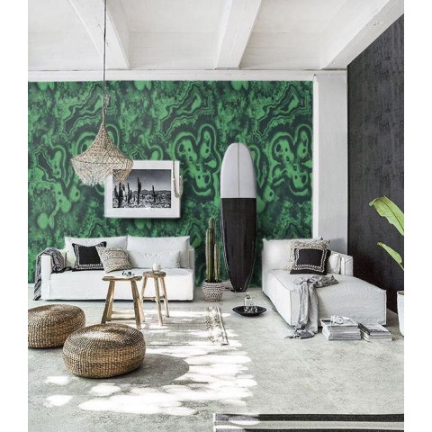 Papier peint en malachite vert - MALACHITE++