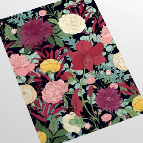 Papier peint floral botanique - CREATIVERED