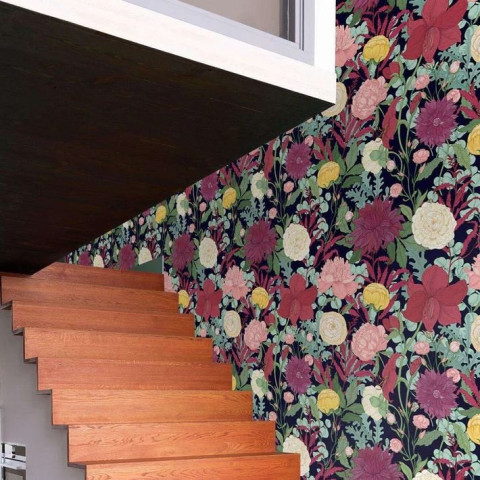 Papier peint floral botanique - CREATIVERED