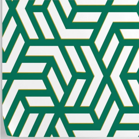 Papier peint géométrique vert - ELITIS++