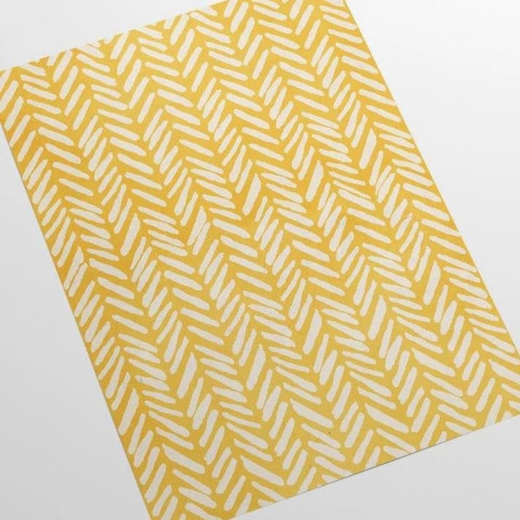 Papier peint pastel à chevrons jaunes - HERRINGBONE GIALLO