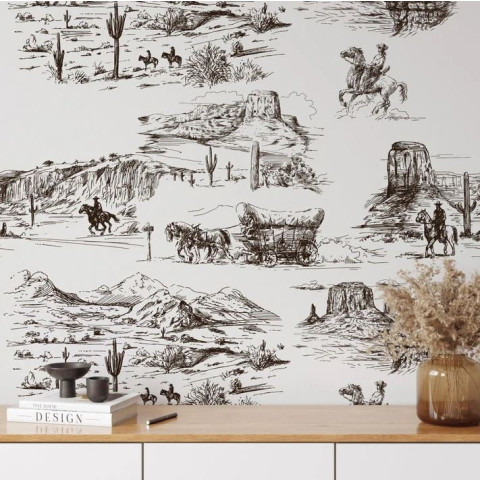 Papier peint Western dans le désert - WESTERN