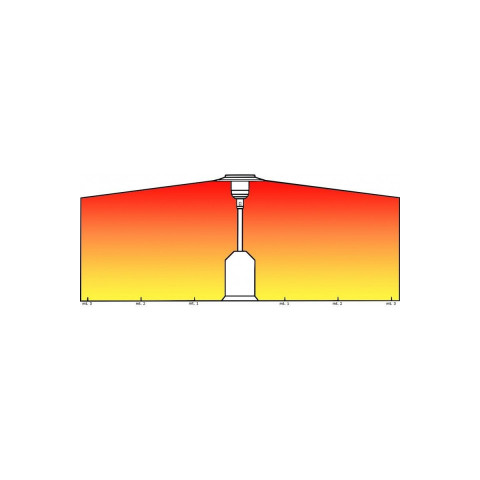 Parasol chauffant gaz 13kw gris radiateur de terrasse (connectique)