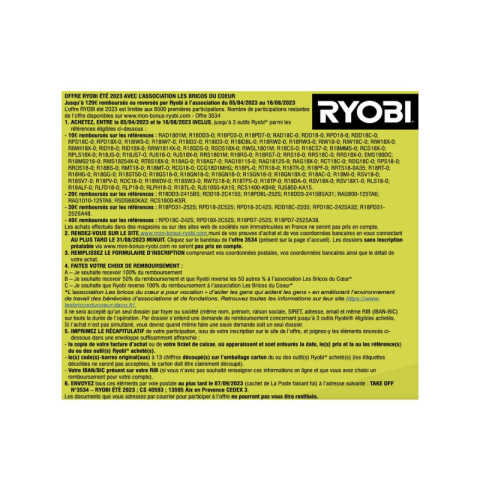 Perceuse visseuse RYOBI OnePlus 18V - 1 batterie 4.0 Ah - 1 batterie 1.5 Ah  - 1 chargeur - 1 coffret accessoires- R18DD3-2415BSA31
