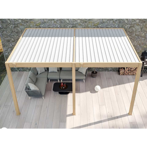 Pergola Bioclimatique 3,6X5,3 - HALO 19 Adossée - Couleur au choix