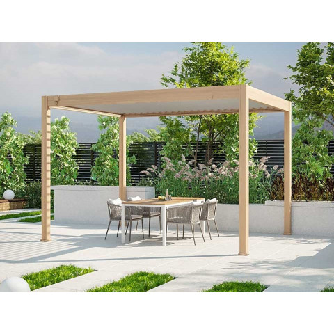 Pergola bioclimatique 3x4 - ECLIPSE 12 anthracite autoportée