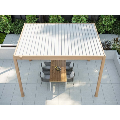 Pergola Bioclimatique 3x4m – ECLIPSE 12m²  Autoportée Lames orientables de 0 à 120° - Couleur au choix