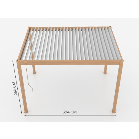 Pergola Bioclimatique 3x4m – ECLIPSE 12m²  Autoportée Lames orientables de 0 à 120° - Couleur au choix