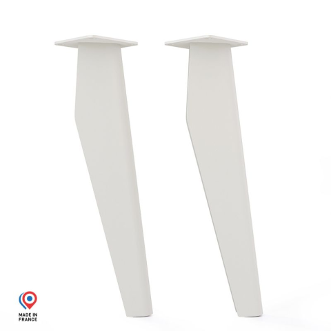 Lot de 2 pieds profilés DECO-GEM pour table basse en acier à visser Opale, H.39 cm