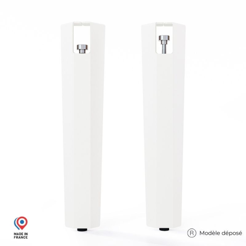 Lot de 2 pieds d'angle DECO-GEM pour table basse en acier Saphir, H.43 cm