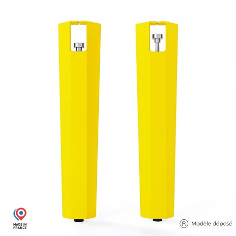 Lot de 2 pieds d'angle DECO-GEM pour table basse en acier Saphir, H.43 cm