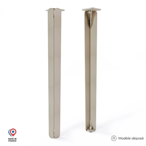 Lot de 2 pieds DECO-GEM pour table basse en acier Jaspe, H.71 cm