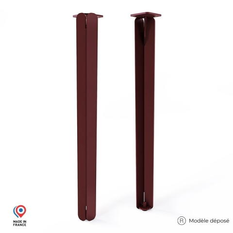 Lot de 2 pieds DECO-GEM pour table basse en acier Jaspe, H.71 cm