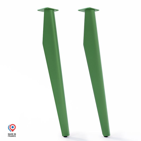 Lot de 2 pieds profilés DECO-GEM pour table basse en acier à visser Opale, H.86 cm