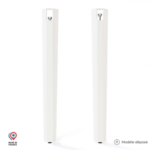 Lot de 2 pieds d'angle DECO-GEM pour table haute en acier Saphir, H.90 cm